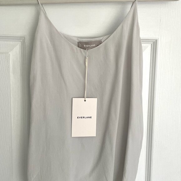 100% SILK NWT Everlane “The Clean Silk Cami” Light Grey Camisole Top - Picture 6 of 6